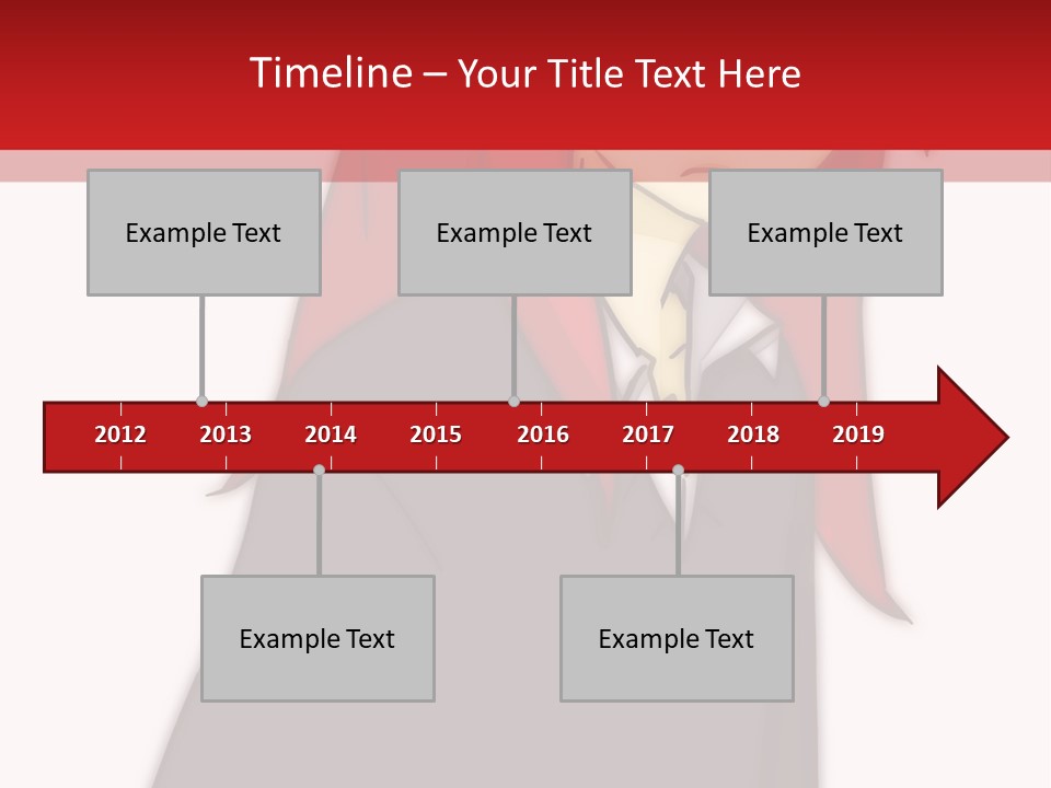 A Woman With Red Hair Is Standing In Front Of A Red And White Wall PowerPoint Template