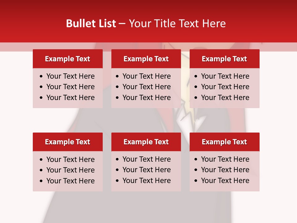 A Woman With Red Hair Is Standing In Front Of A Red And White Wall PowerPoint Template