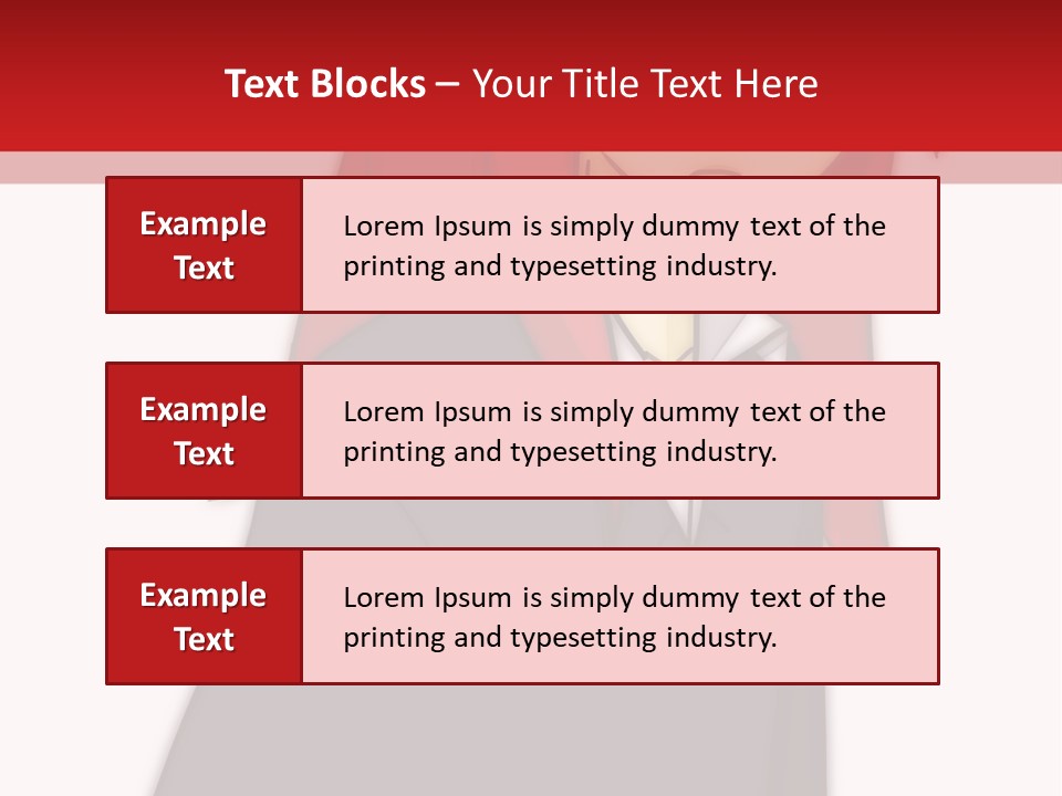 A Woman With Red Hair Is Standing In Front Of A Red And White Wall PowerPoint Template