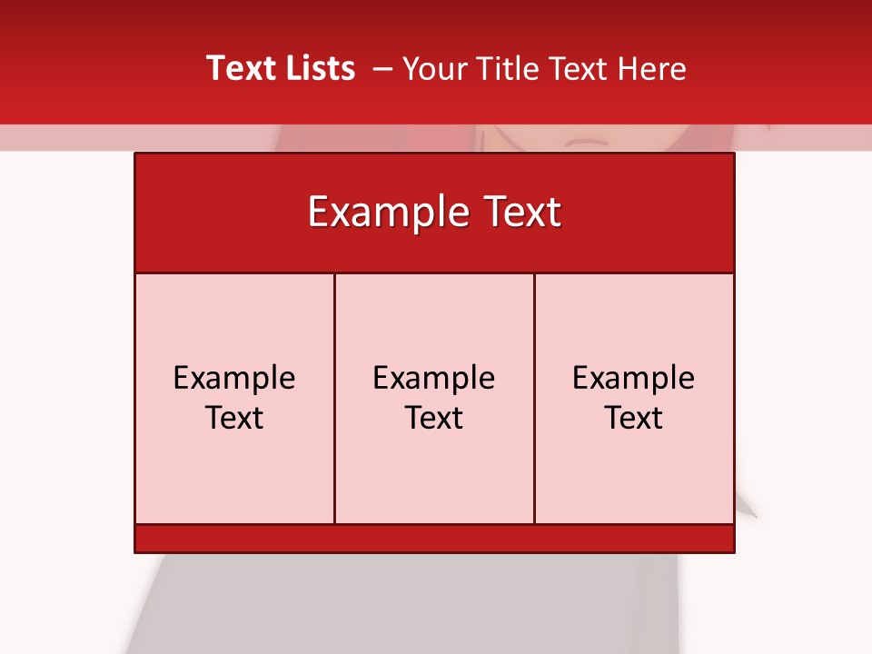 A Woman With Red Hair Is Standing In Front Of A Red And White Wall PowerPoint Template