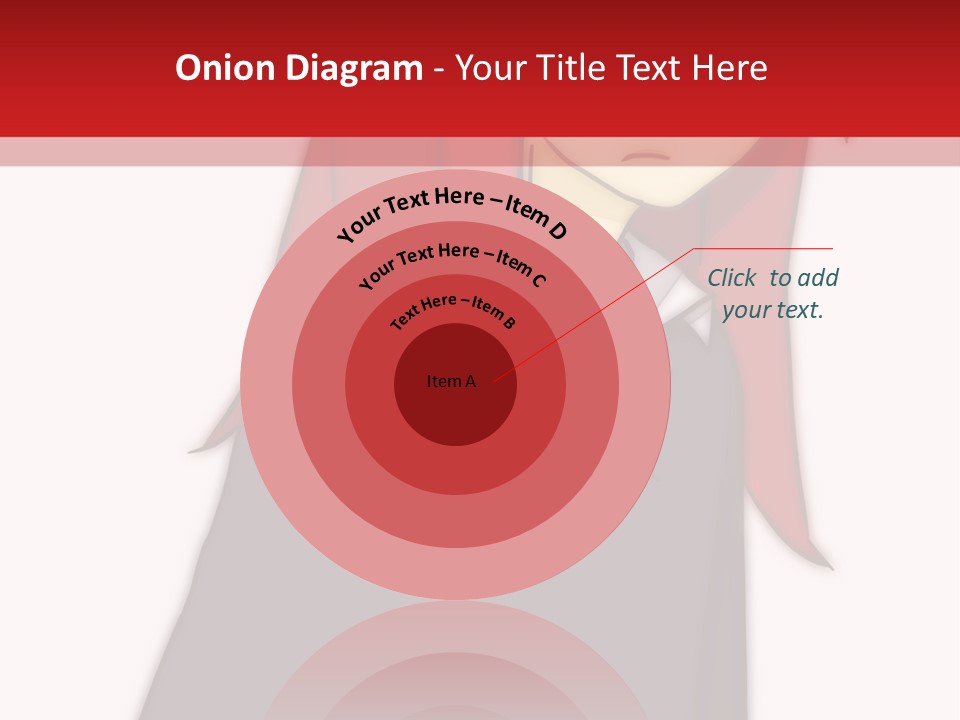 A Woman With Red Hair Is Standing In Front Of A Red And White Wall PowerPoint Template