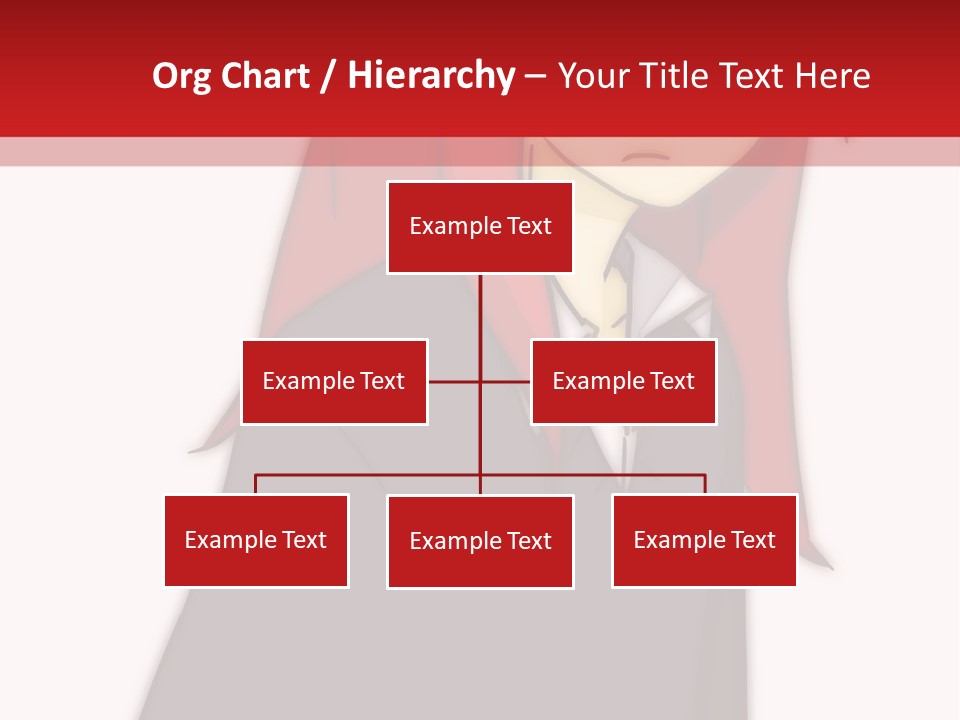 A Woman With Red Hair Is Standing In Front Of A Red And White Wall PowerPoint Template