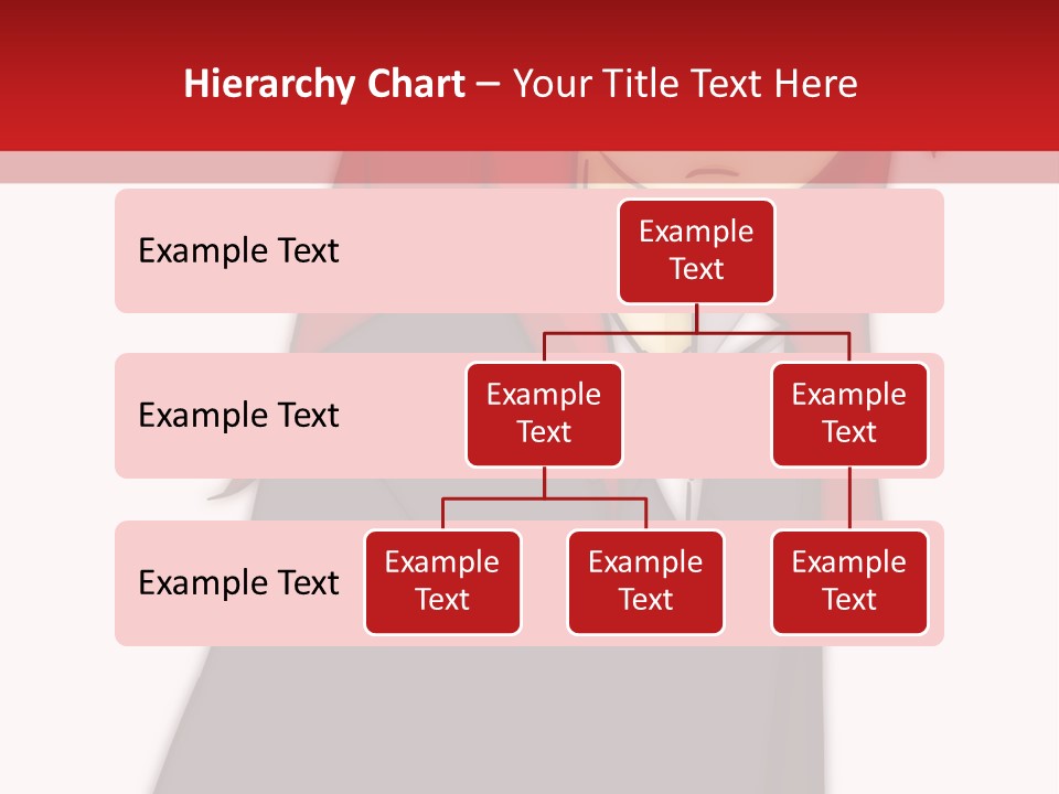 A Woman With Red Hair Is Standing In Front Of A Red And White Wall PowerPoint Template