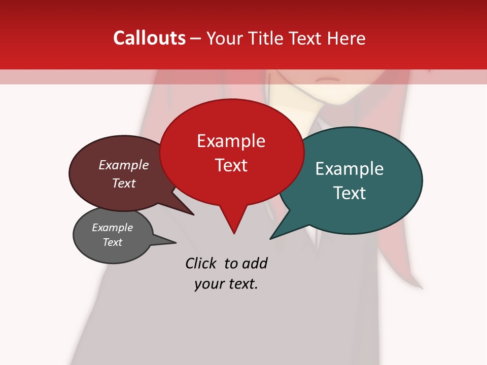 A Woman With Red Hair Is Standing In Front Of A Red And White Wall PowerPoint Template