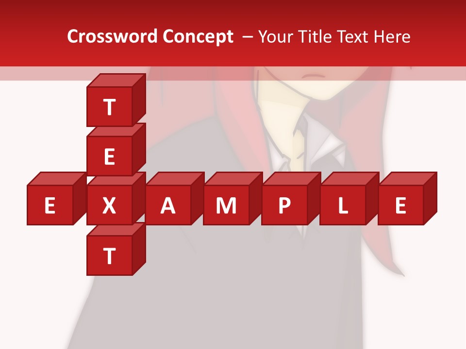 A Woman With Red Hair Is Standing In Front Of A Red And White Wall PowerPoint Template