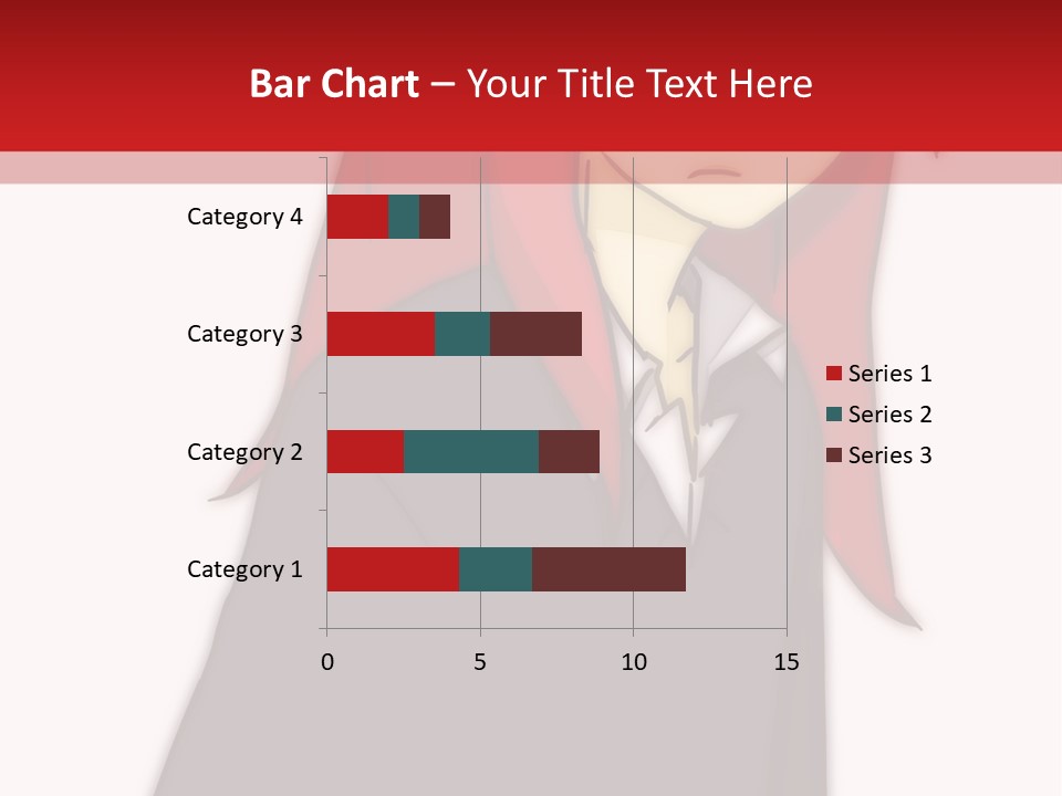 A Woman With Red Hair Is Standing In Front Of A Red And White Wall PowerPoint Template