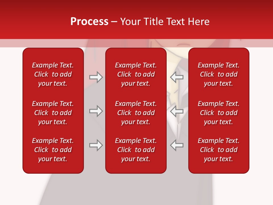 A Woman With Red Hair Is Standing In Front Of A Red And White Wall PowerPoint Template