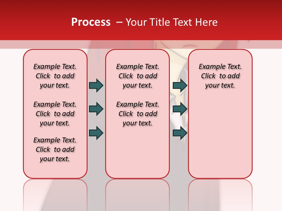 A Woman With Red Hair Is Standing In Front Of A Red And White Wall PowerPoint Template