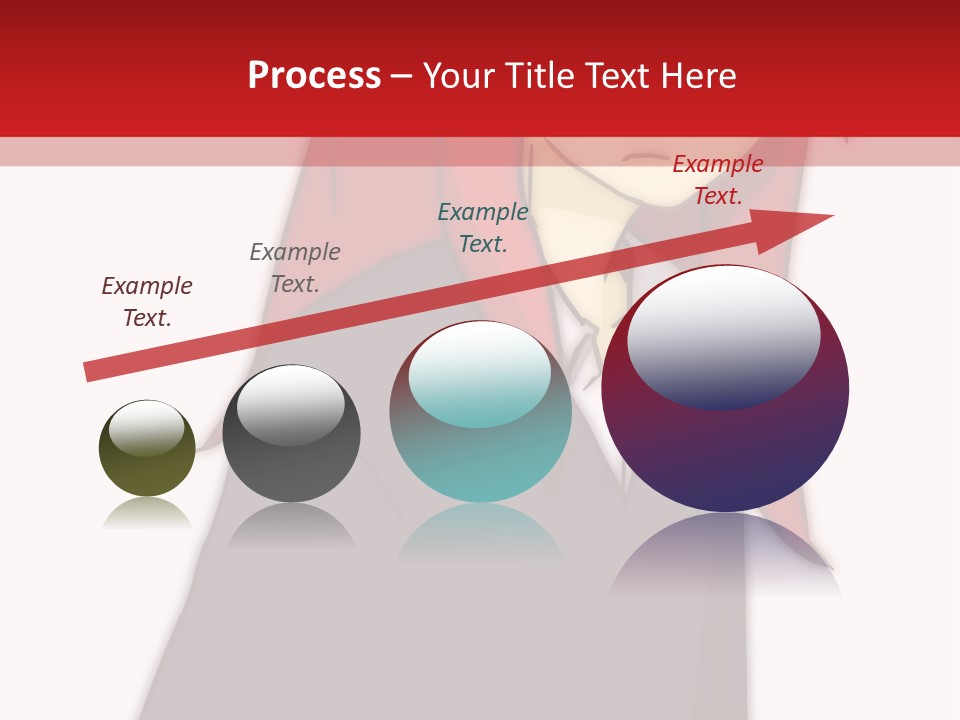 A Woman With Red Hair Is Standing In Front Of A Red And White Wall PowerPoint Template