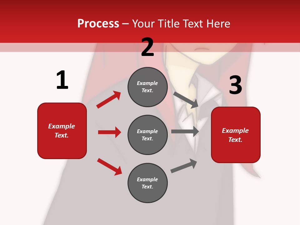 A Woman With Red Hair Is Standing In Front Of A Red And White Wall PowerPoint Template