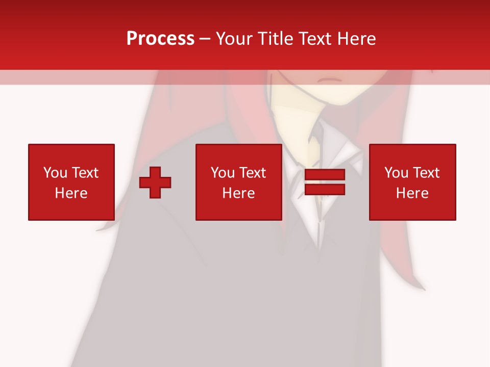 A Woman With Red Hair Is Standing In Front Of A Red And White Wall PowerPoint Template