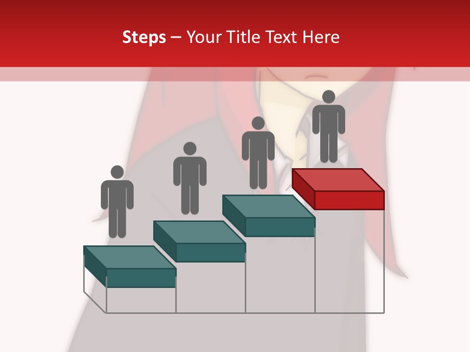 A Woman With Red Hair Is Standing In Front Of A Red And White Wall PowerPoint Template