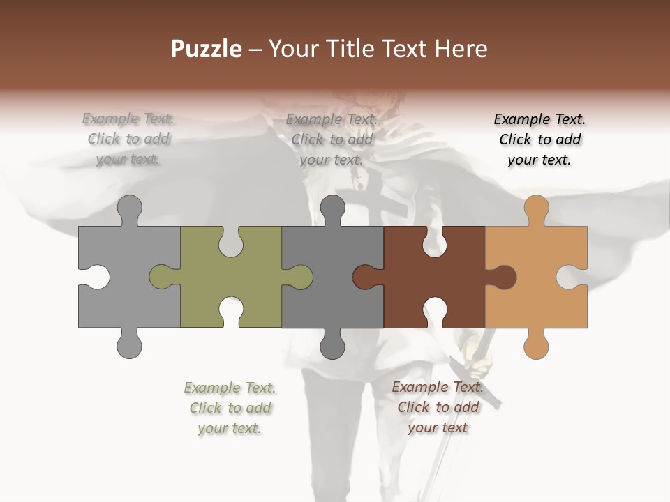 A Man With A Sword And A Cross On His Chest PowerPoint Template