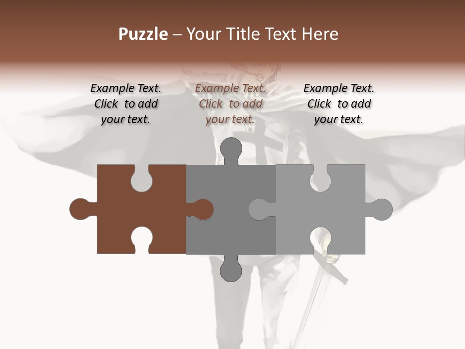 A Man With A Sword And A Cross On His Chest PowerPoint Template