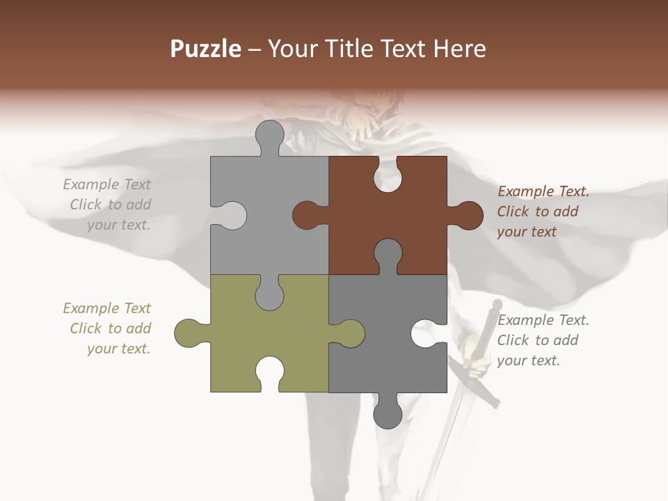 A Man With A Sword And A Cross On His Chest PowerPoint Template