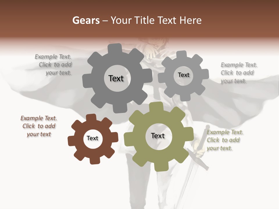 A Man With A Sword And A Cross On His Chest PowerPoint Template