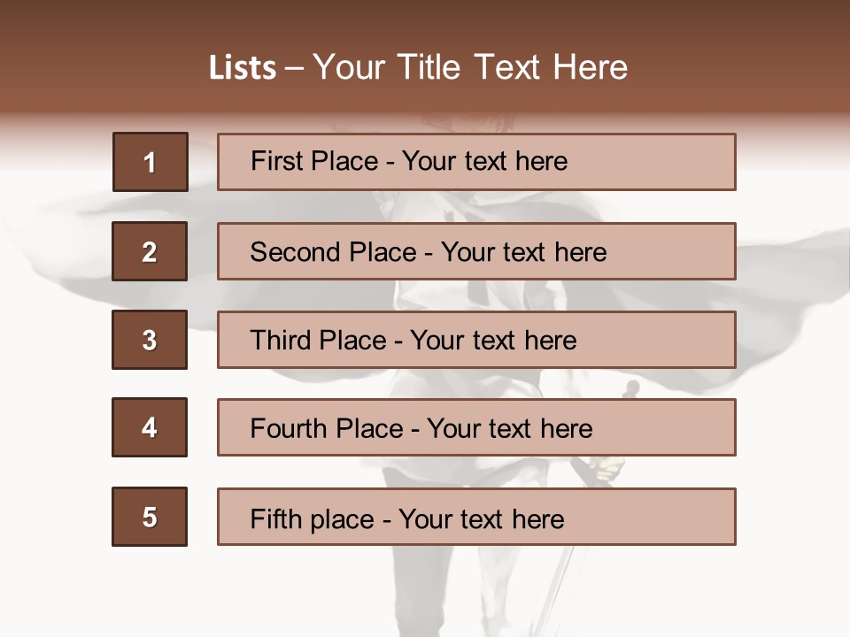 A Man With A Sword And A Cross On His Chest PowerPoint Template