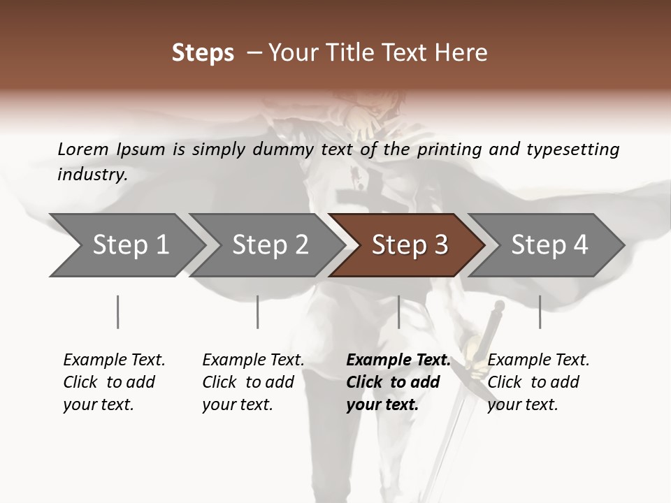 A Man With A Sword And A Cross On His Chest PowerPoint Template