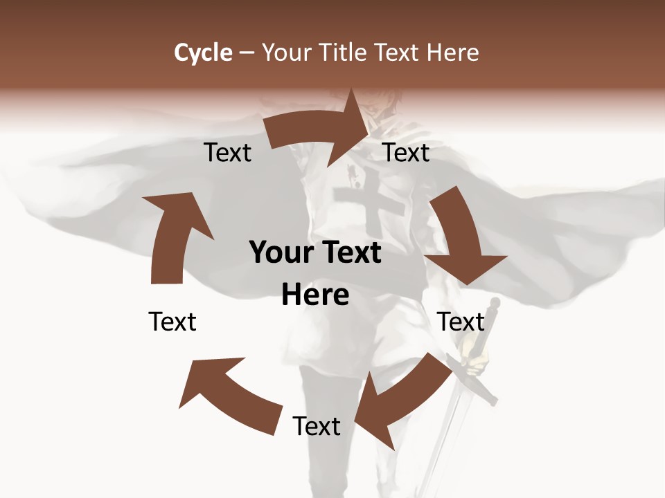 A Man With A Sword And A Cross On His Chest PowerPoint Template