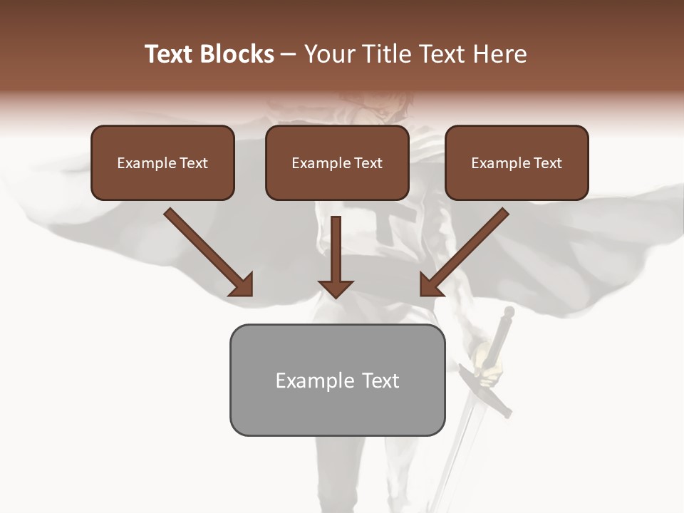 A Man With A Sword And A Cross On His Chest PowerPoint Template