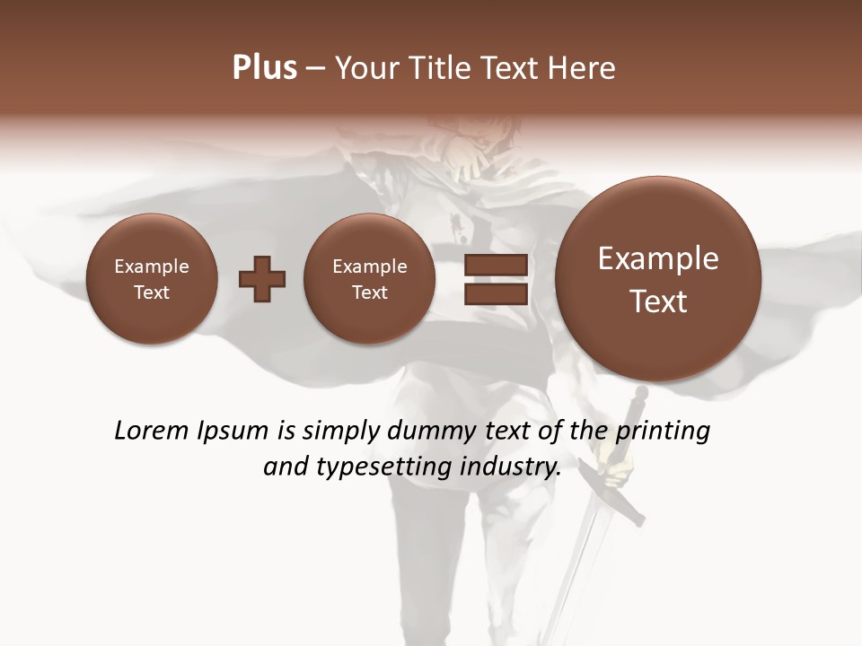 A Man With A Sword And A Cross On His Chest PowerPoint Template