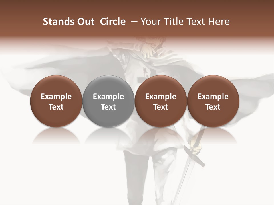 A Man With A Sword And A Cross On His Chest PowerPoint Template