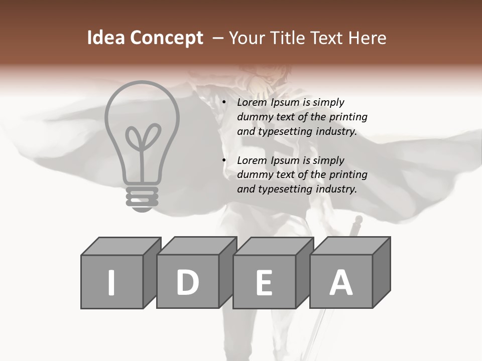 A Man With A Sword And A Cross On His Chest PowerPoint Template