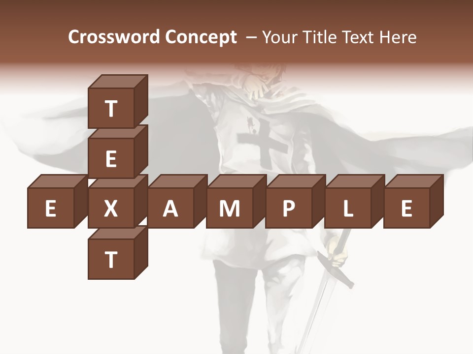 A Man With A Sword And A Cross On His Chest PowerPoint Template