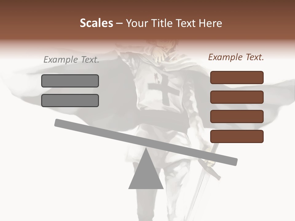 A Man With A Sword And A Cross On His Chest PowerPoint Template