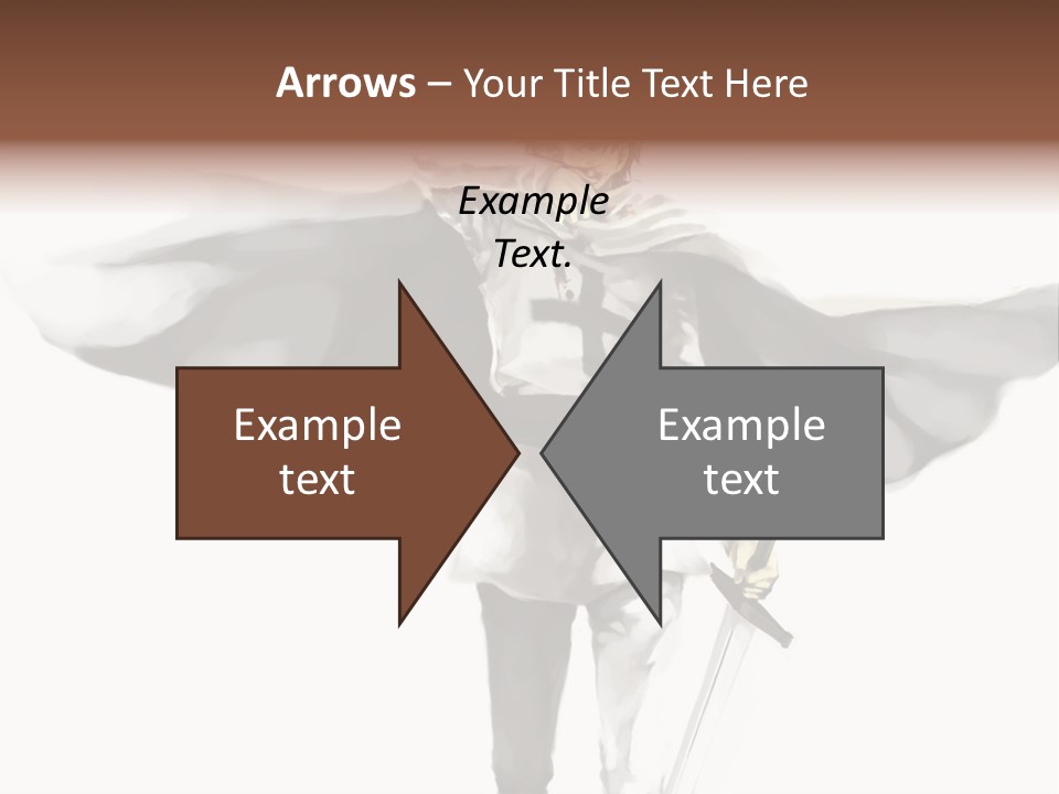 A Man With A Sword And A Cross On His Chest PowerPoint Template