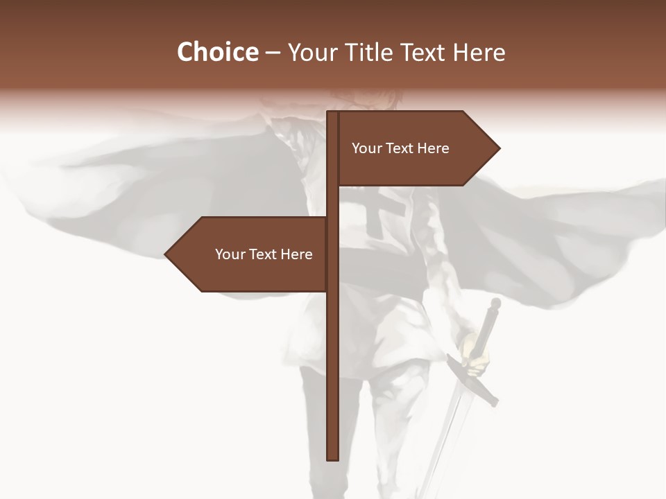 A Man With A Sword And A Cross On His Chest PowerPoint Template