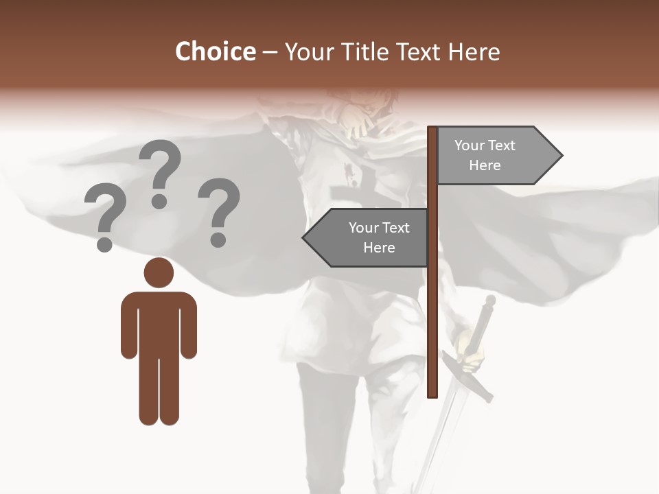 A Man With A Sword And A Cross On His Chest PowerPoint Template