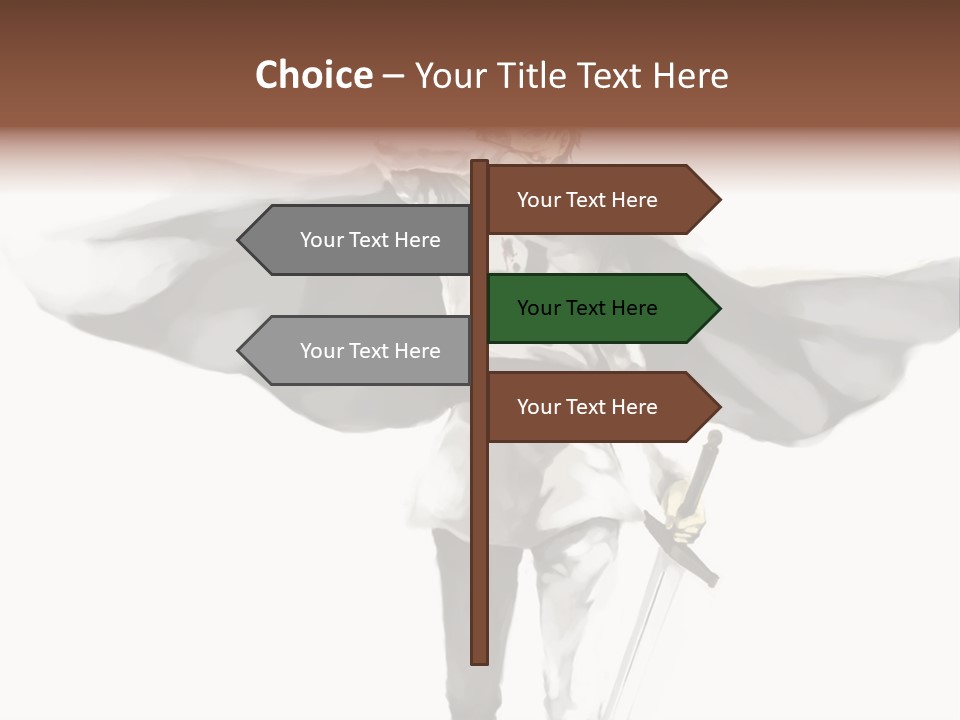 A Man With A Sword And A Cross On His Chest PowerPoint Template