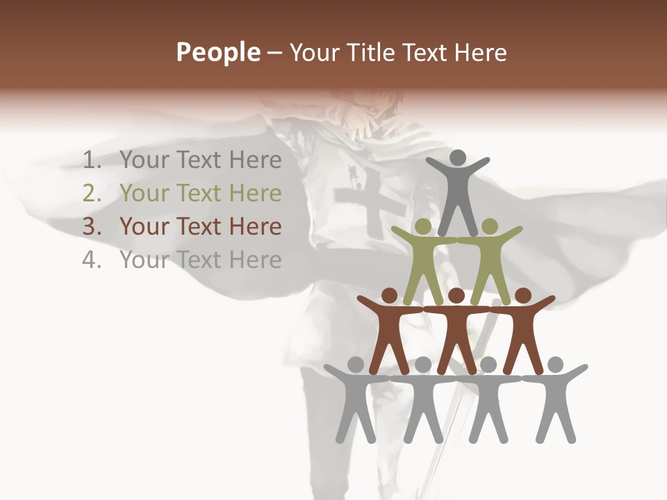 A Man With A Sword And A Cross On His Chest PowerPoint Template