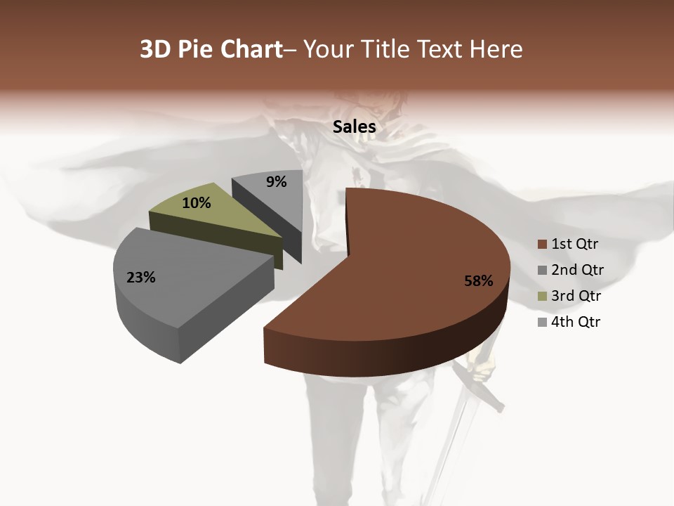 A Man With A Sword And A Cross On His Chest PowerPoint Template