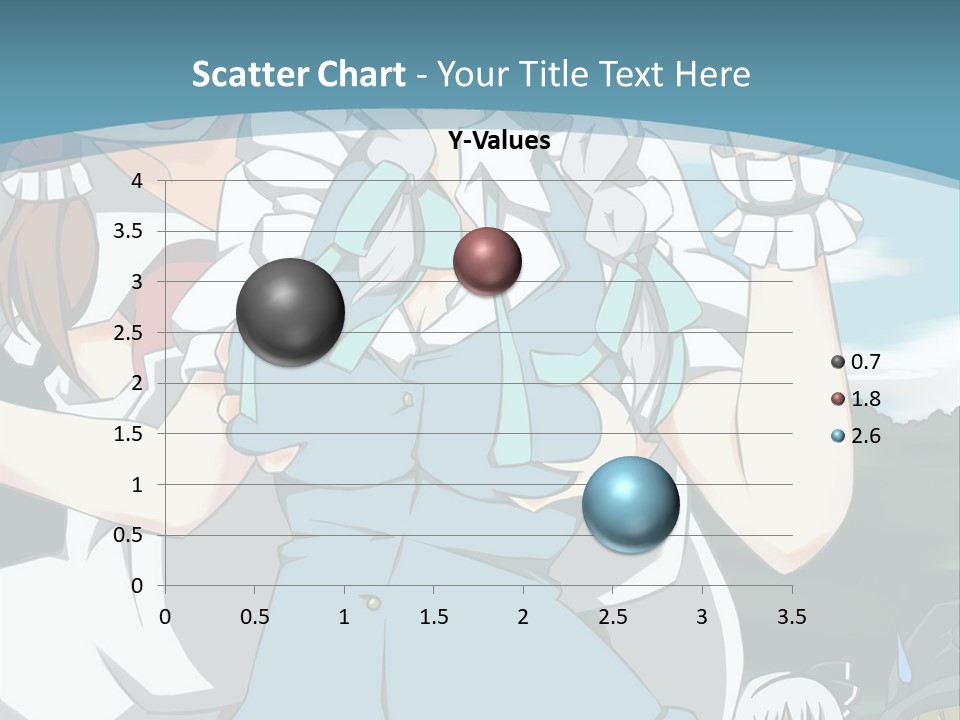 A Group Of Anime Girls Standing Next To Each Other PowerPoint Template