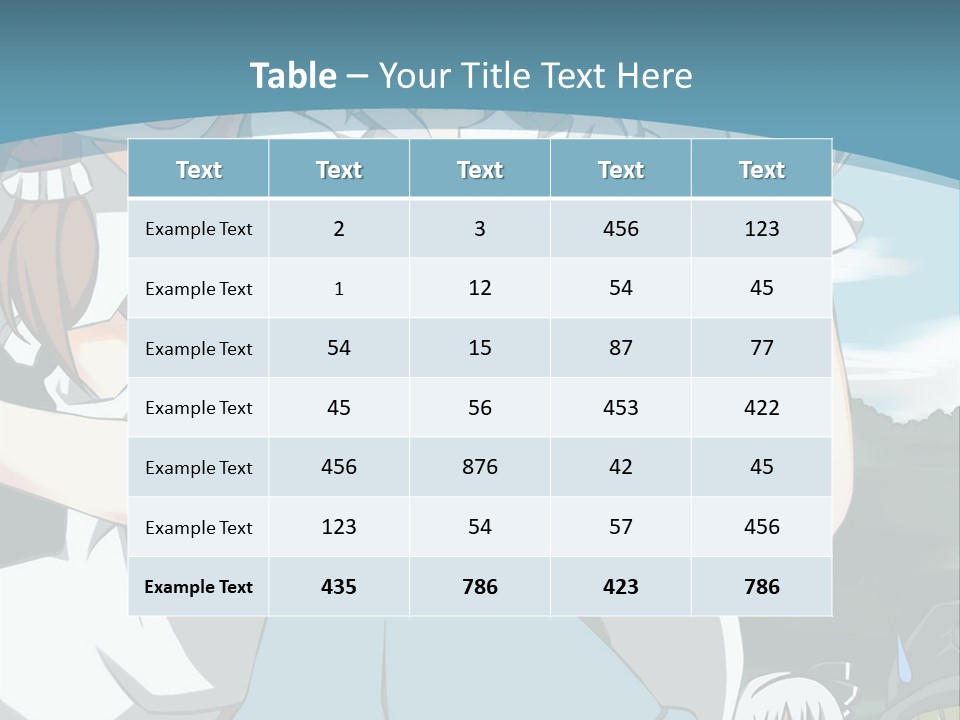 A Group Of Anime Girls Standing Next To Each Other PowerPoint Template