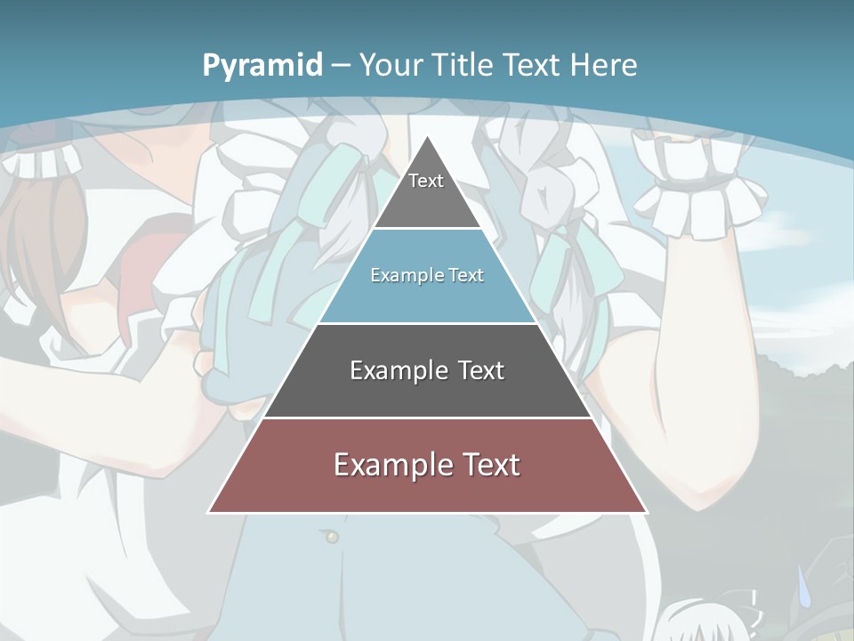 A Group Of Anime Girls Standing Next To Each Other PowerPoint Template