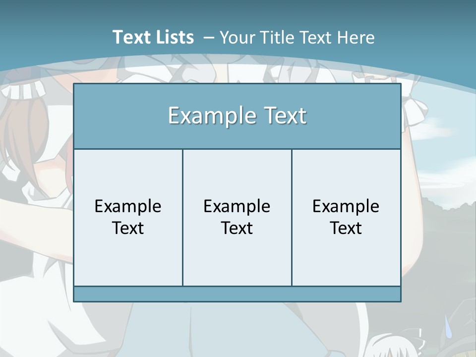 A Group Of Anime Girls Standing Next To Each Other PowerPoint Template