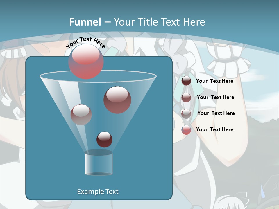 A Group Of Anime Girls Standing Next To Each Other PowerPoint Template