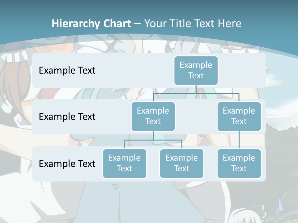 A Group Of Anime Girls Standing Next To Each Other PowerPoint Template
