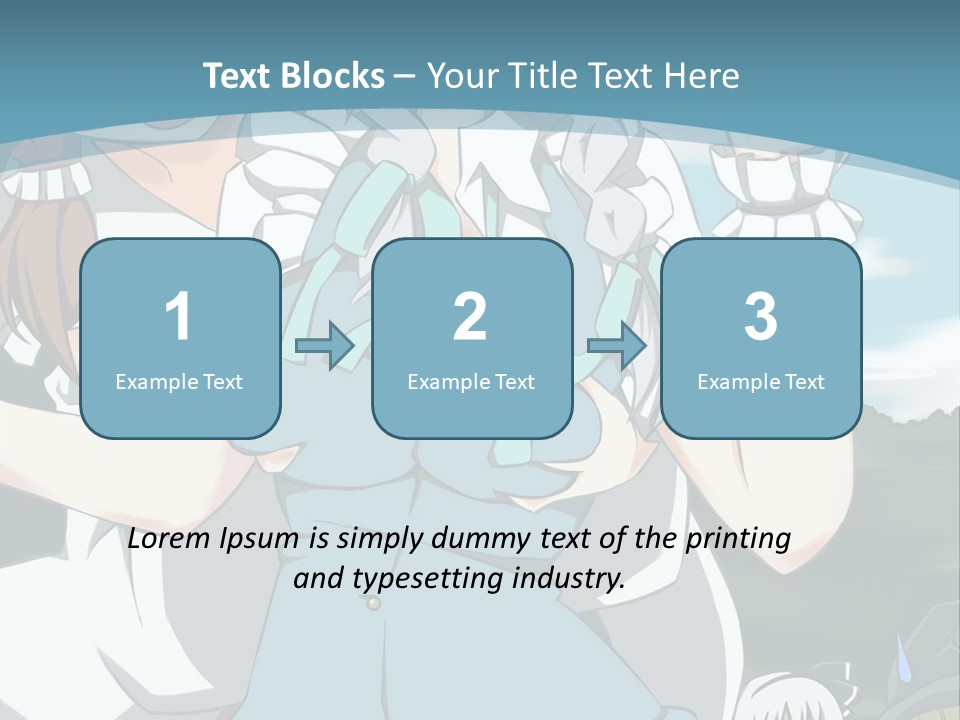 A Group Of Anime Girls Standing Next To Each Other PowerPoint Template