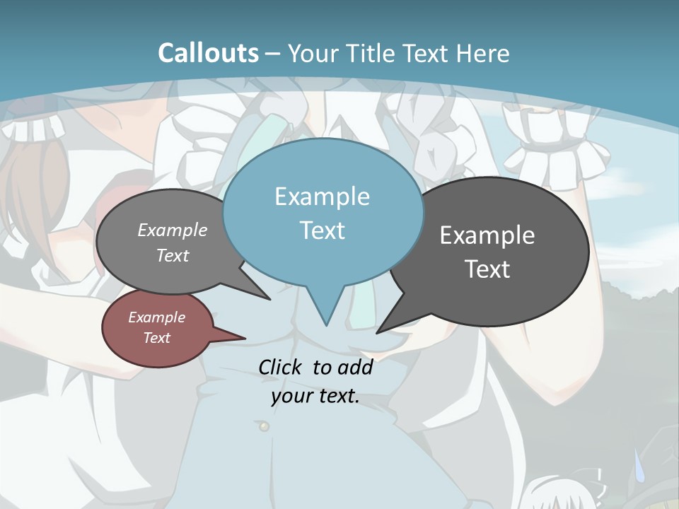 A Group Of Anime Girls Standing Next To Each Other PowerPoint Template