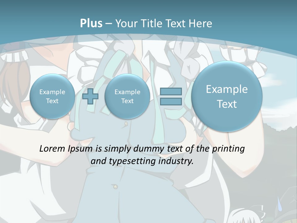 A Group Of Anime Girls Standing Next To Each Other PowerPoint Template