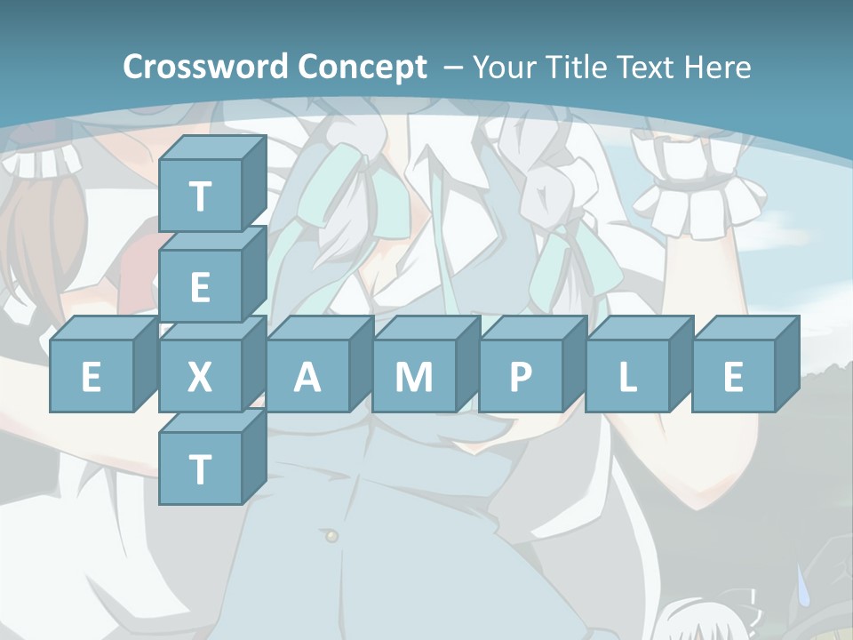 A Group Of Anime Girls Standing Next To Each Other PowerPoint Template