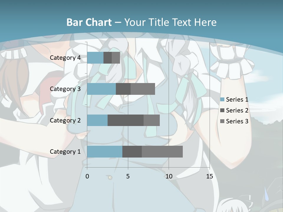 A Group Of Anime Girls Standing Next To Each Other PowerPoint Template
