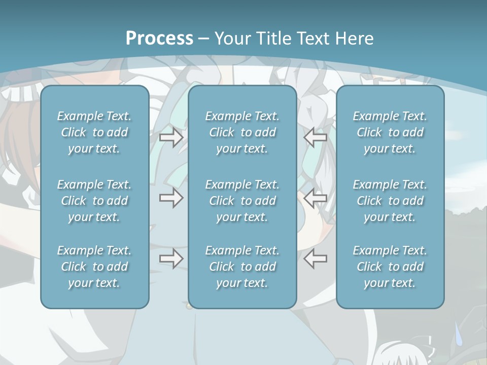 A Group Of Anime Girls Standing Next To Each Other PowerPoint Template