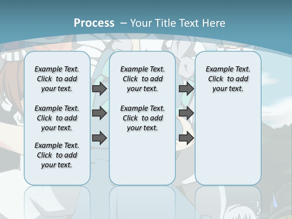 A Group Of Anime Girls Standing Next To Each Other PowerPoint Template