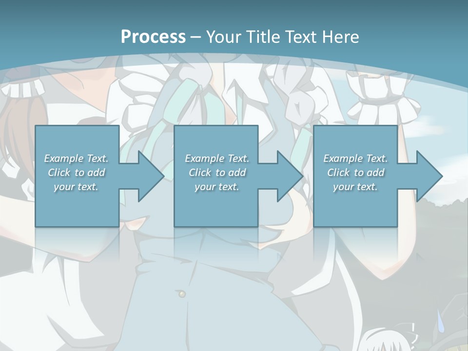 A Group Of Anime Girls Standing Next To Each Other PowerPoint Template