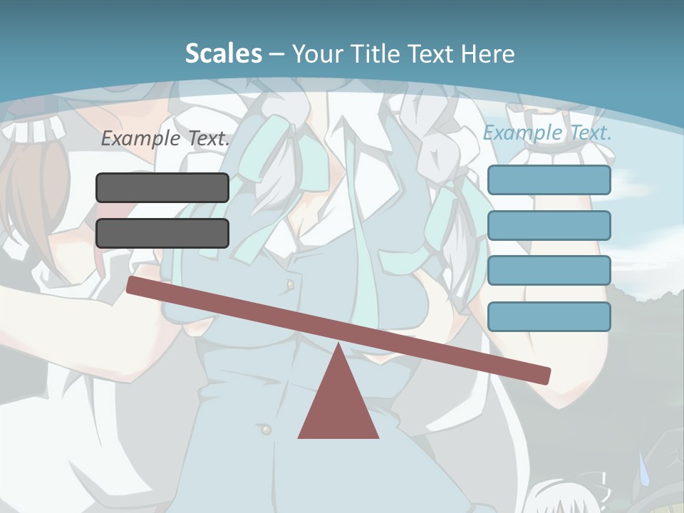 A Group Of Anime Girls Standing Next To Each Other PowerPoint Template